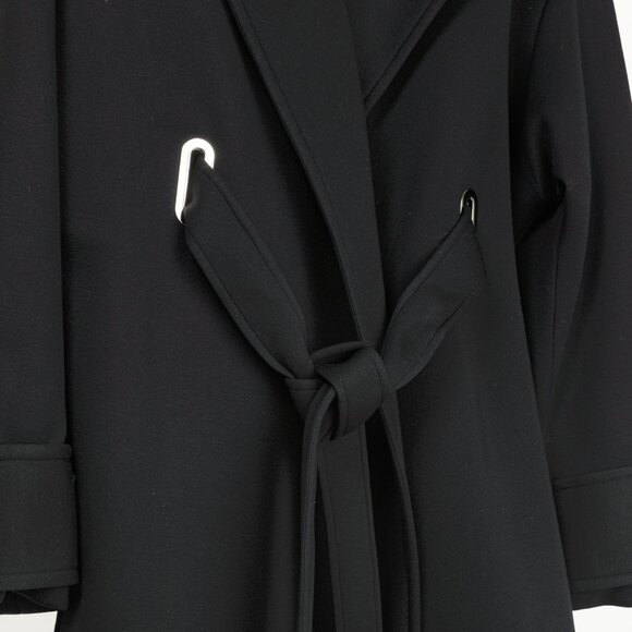 Beaufille Phoenix Black Modal-Neoprene Oversized Wrap Jacket - Picture 8 of 11
